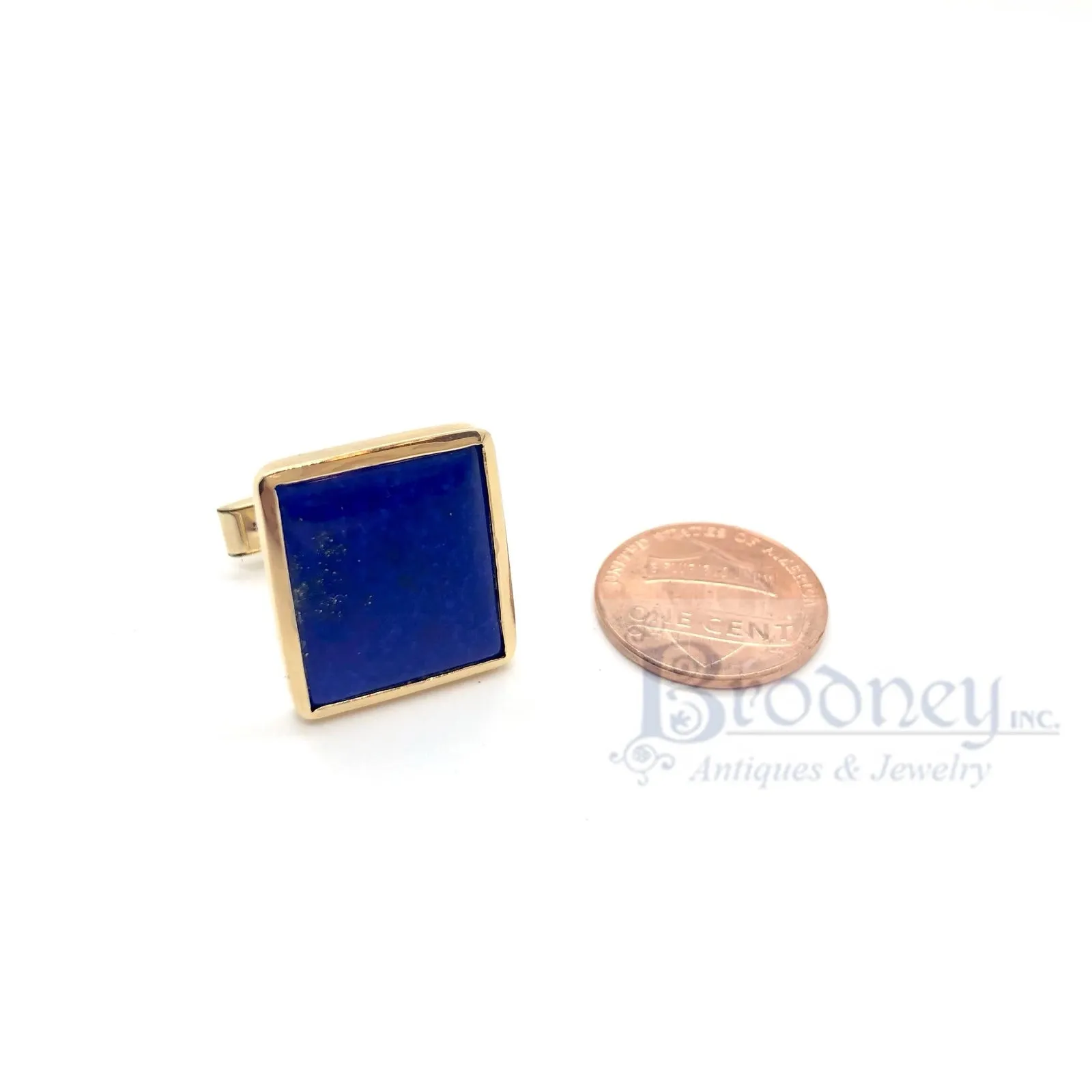 14 Kt Gold and Lapis Lazuli Cuff Links