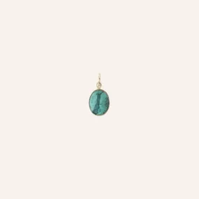 14K Azurite Malachite Charm