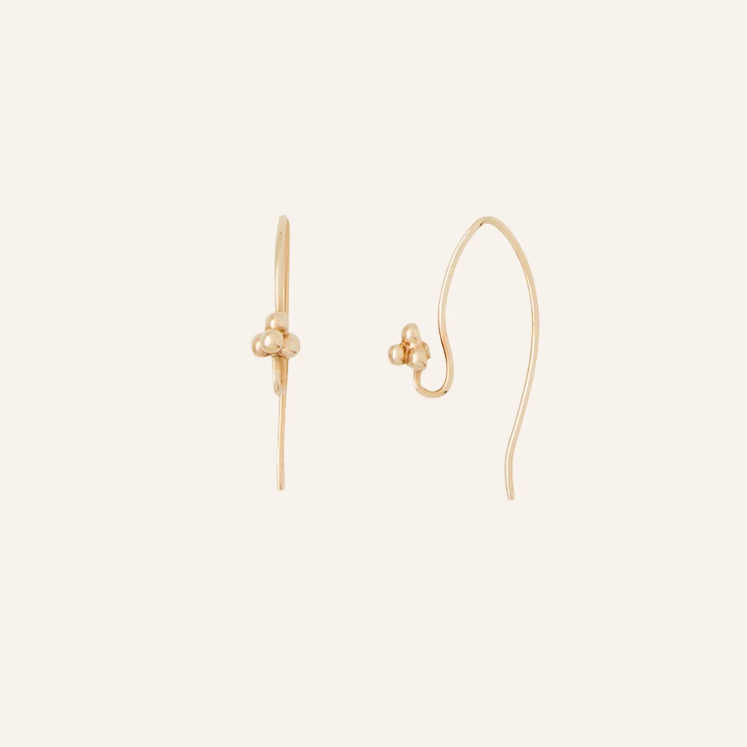 14K Filigree Gold Thread Earrings