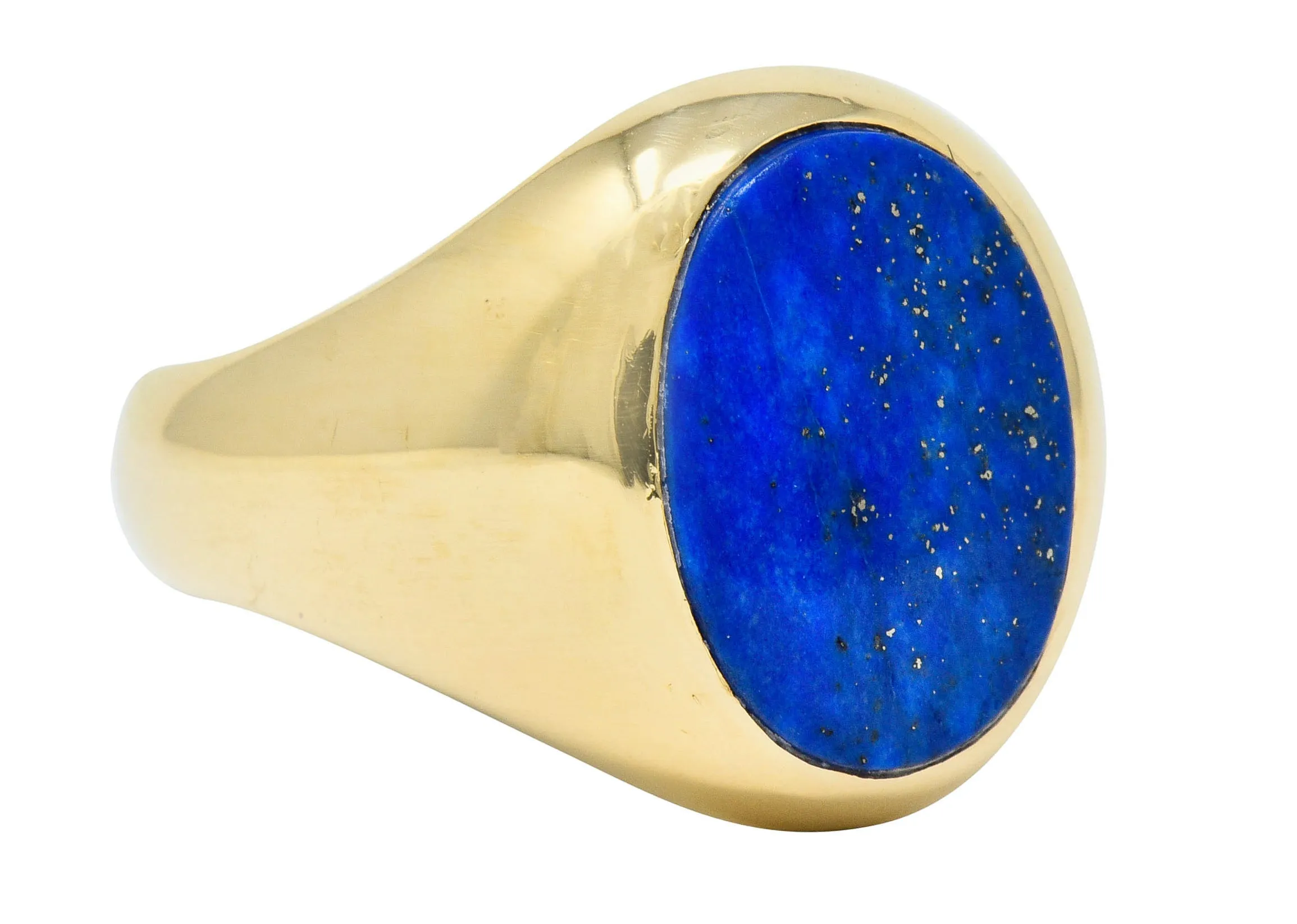 1950's Larter & Sons Lapis Lazuli 14 Karat Gold Men's Signet Ring