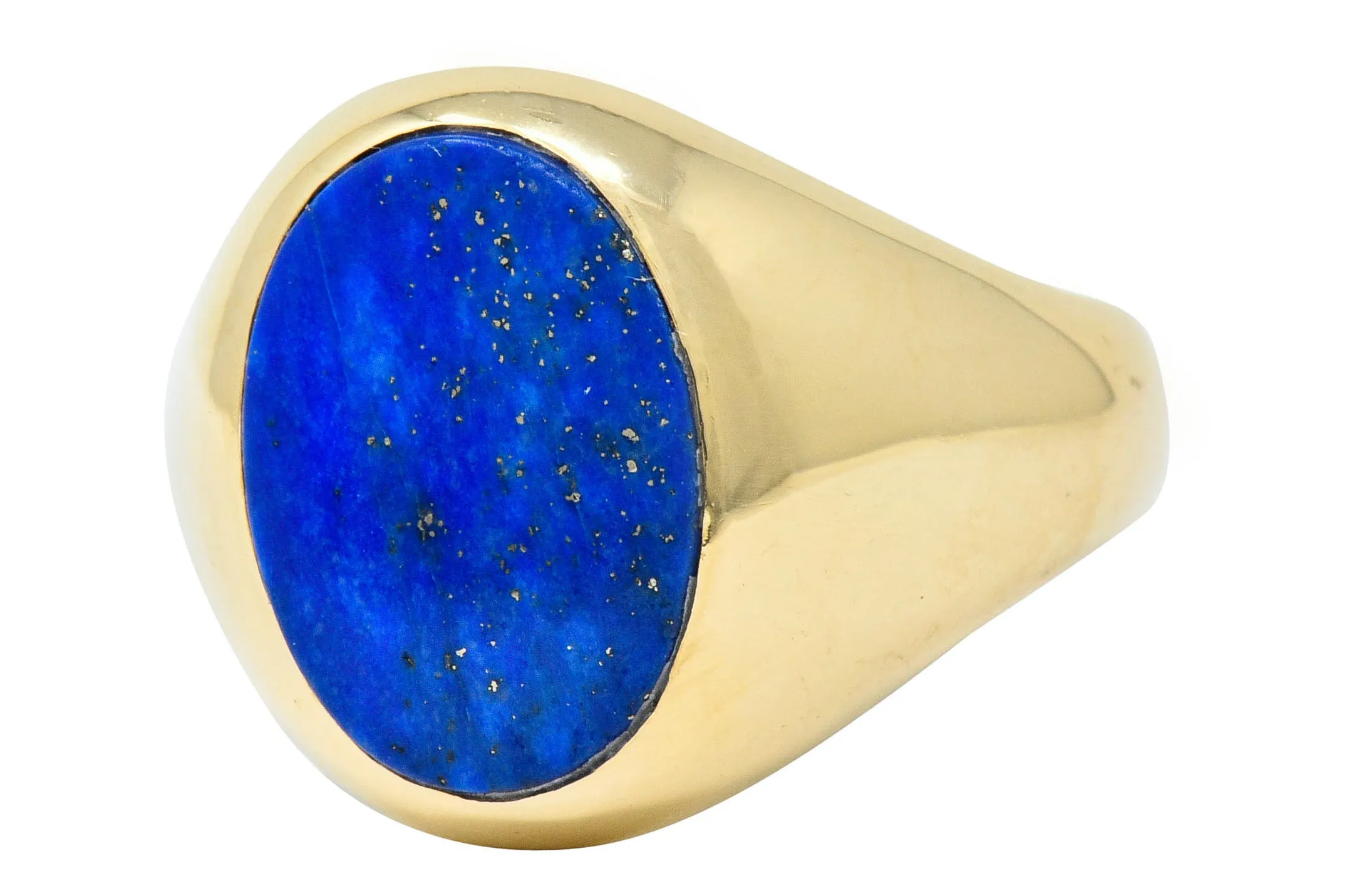 1950's Larter & Sons Lapis Lazuli 14 Karat Gold Men's Signet Ring