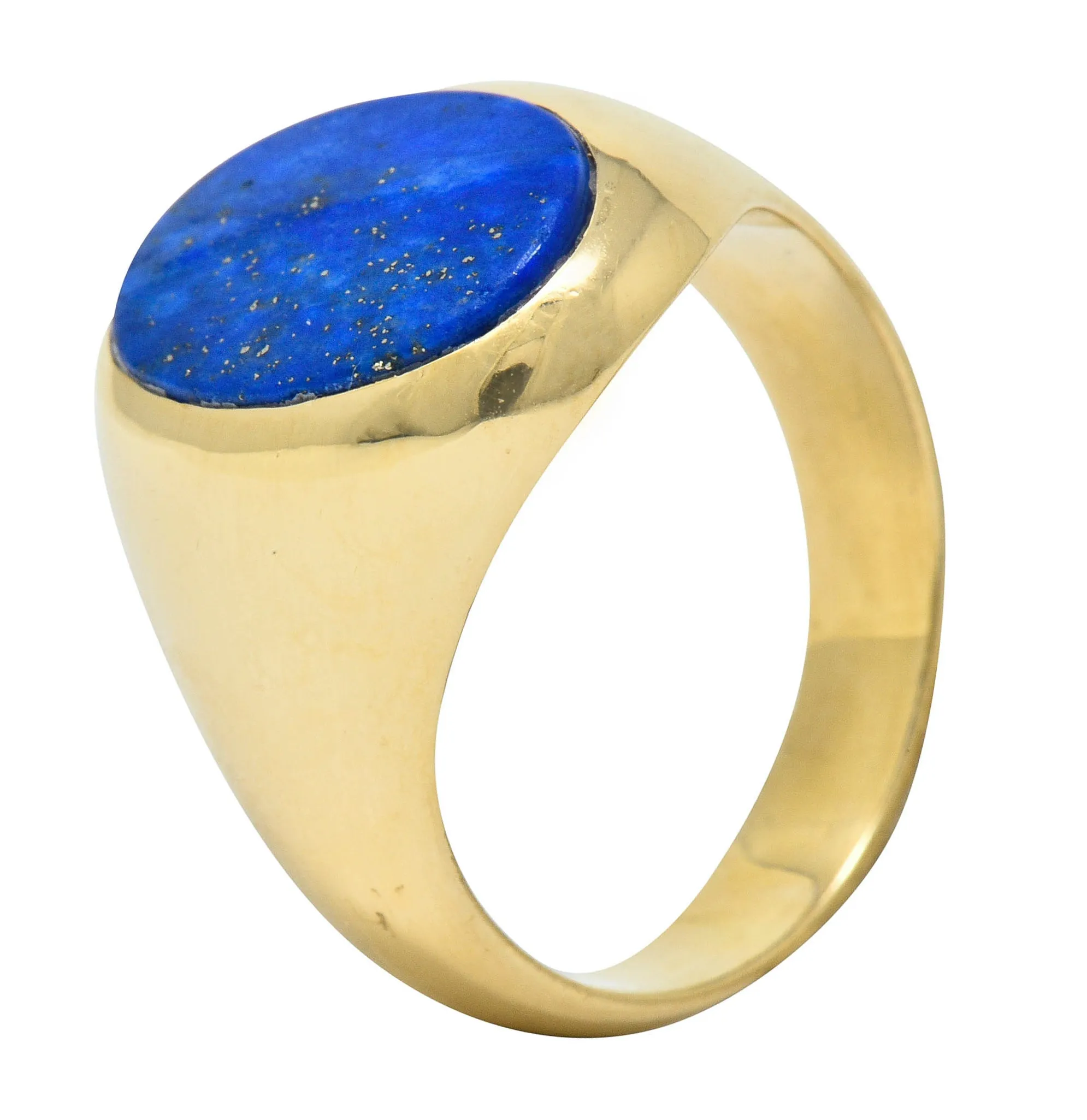 1950's Larter & Sons Lapis Lazuli 14 Karat Gold Men's Signet Ring