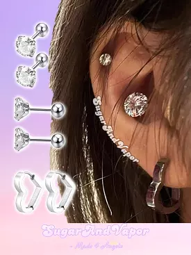 20 Gauge CZ Gems Cartilage Tragus Earring