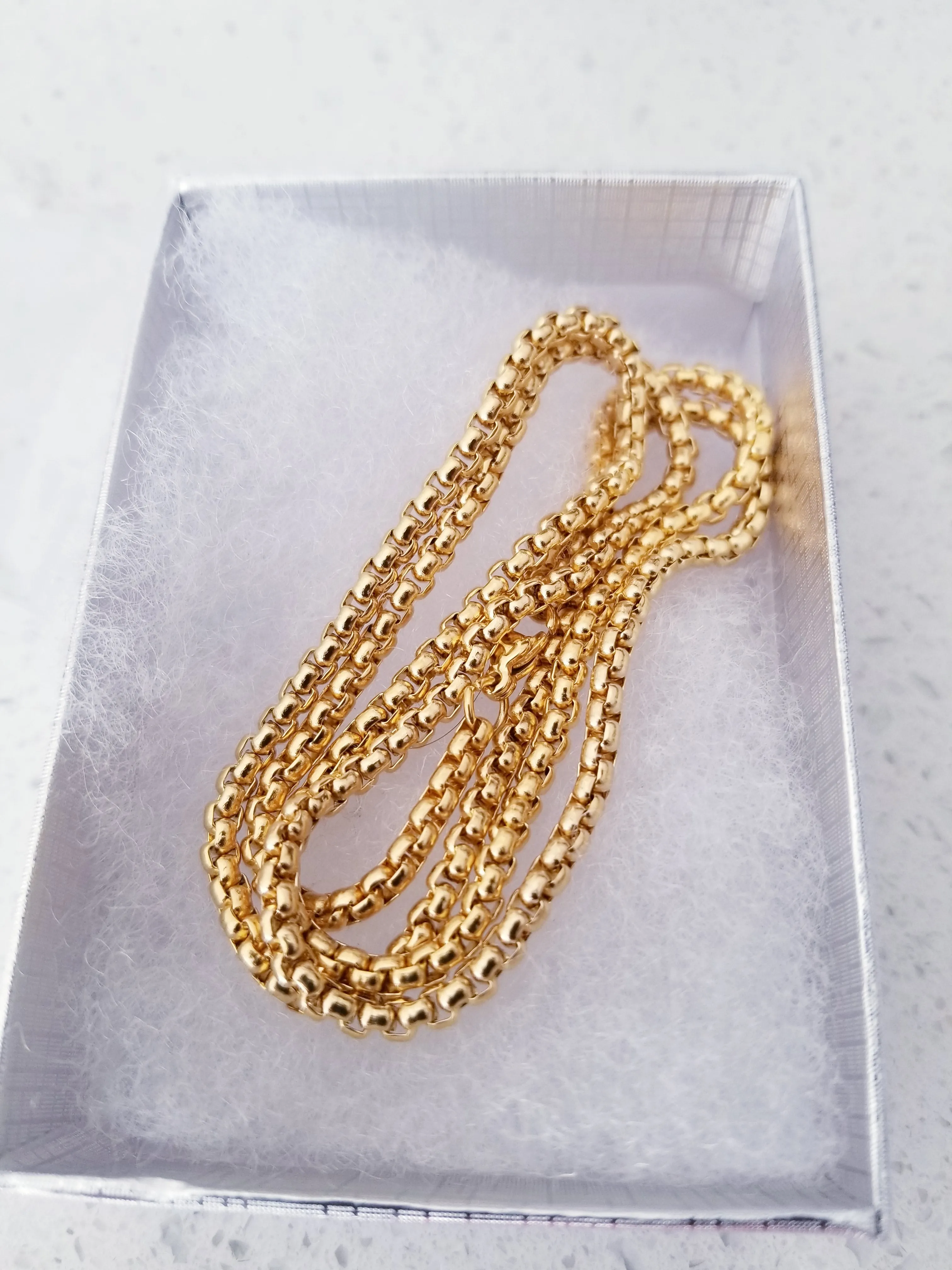 24k Gold Plated Thick Chain Necklace