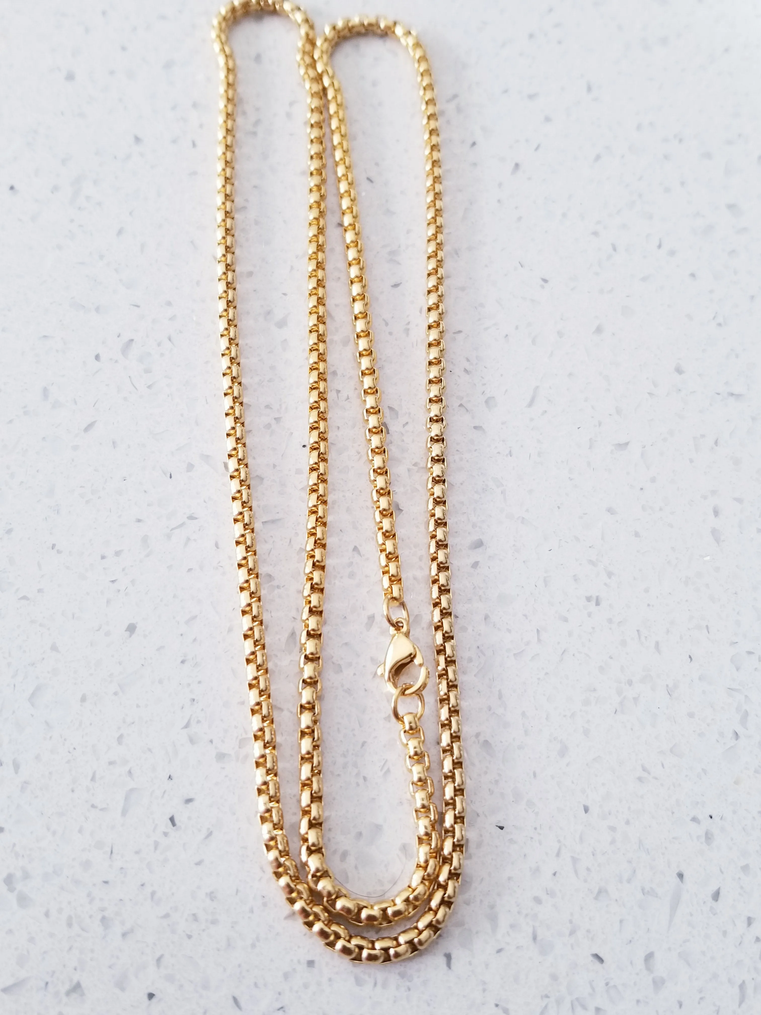 24k Gold Plated Thick Chain Necklace