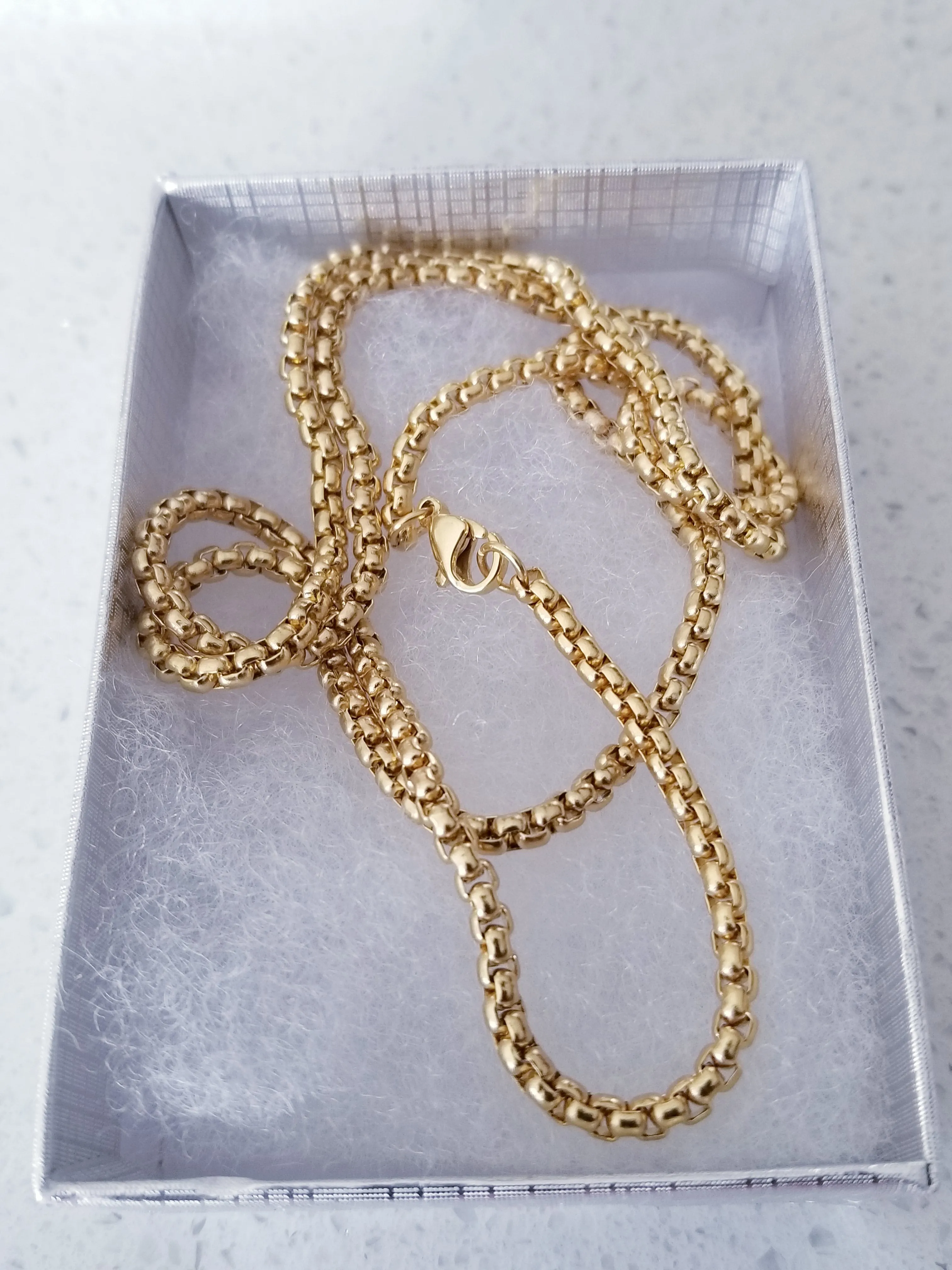 24k Gold Plated Thick Chain Necklace