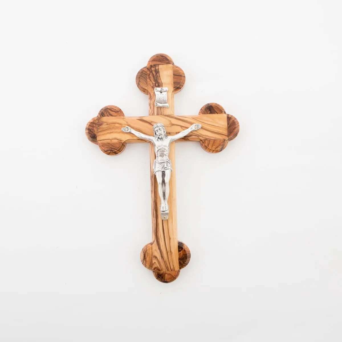 5.5 Wall Crucifix, Handmade w/ 14 Stations of Cross Engraved on Back