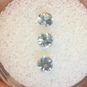 .90 CT WT MATCHING SET OF 3 ROUND CUT MONTANA SAPPHIRES