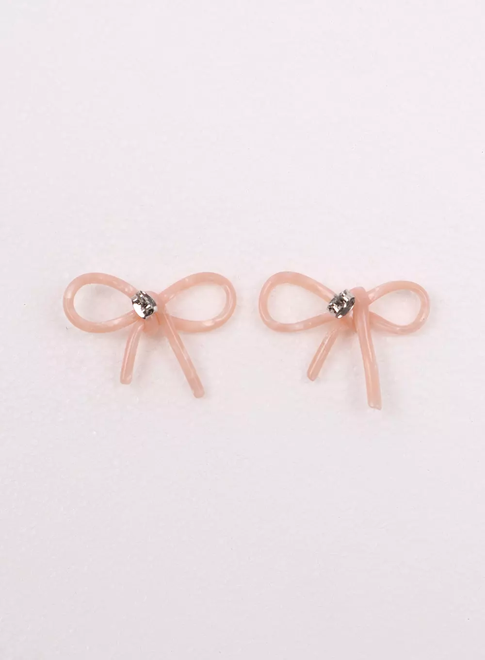 Acrylic Ribbon Stud Earrings IJ419