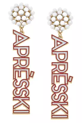 Apres Ski Pearl Cluster Enamel Earring