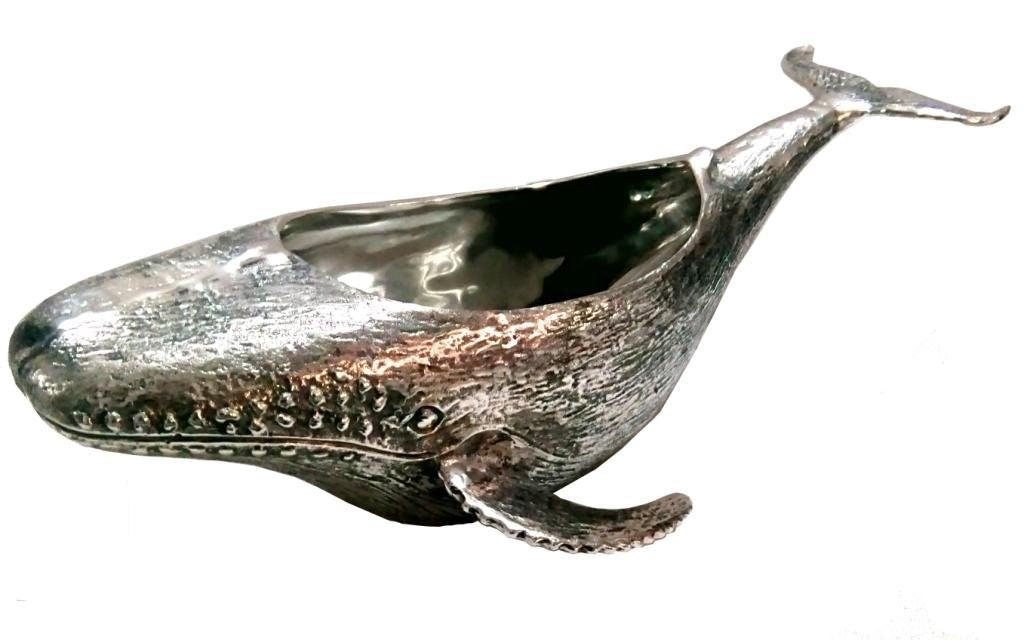 Atrani  Humpback Whale  Nickel Plated Wine Cooler