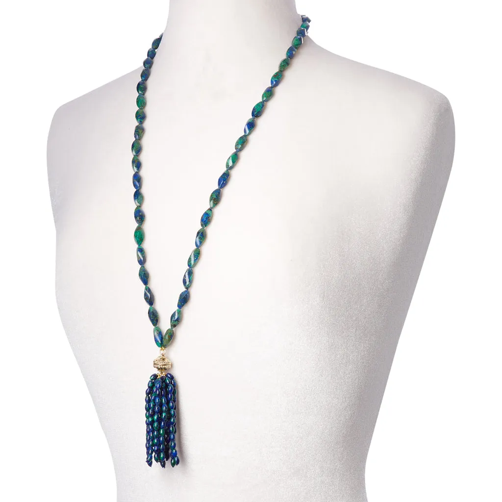 Azurite Malachite Rice Tassel