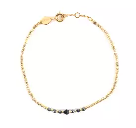 Bead & Gem Bracelet, Black