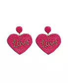 Beaded Love Heart Post Earring