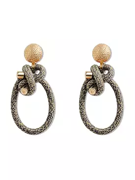 Beige & Black Shimenawa Earrings