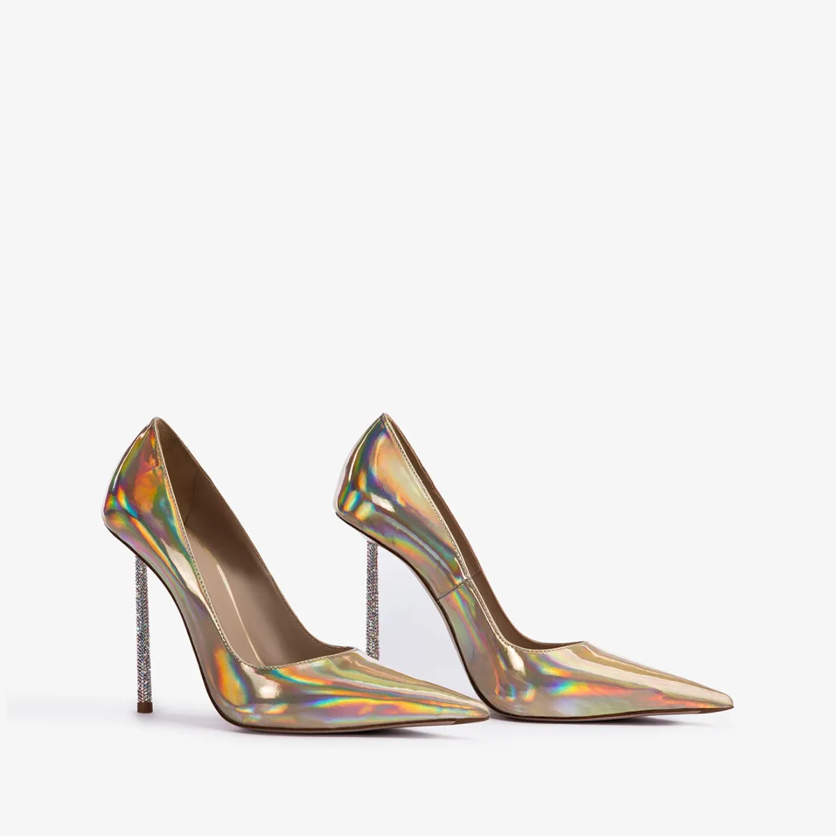 BELLA PUMP 120 mm Nude iridescent pump