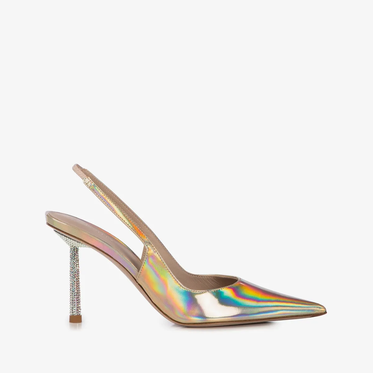 BELLA SLINGBACK 80 mm Nude iridescent slingback