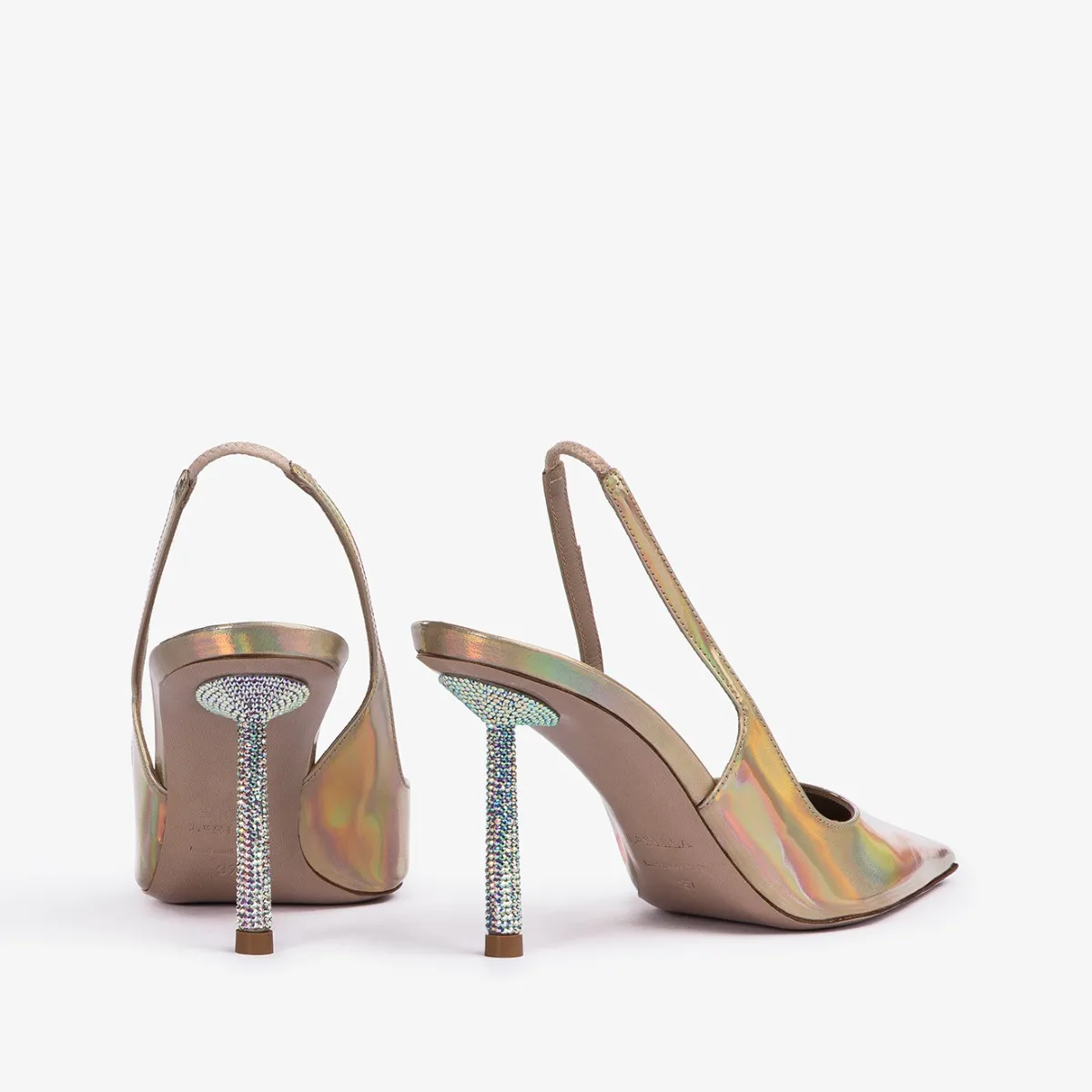 BELLA SLINGBACK 80 mm Nude iridescent slingback