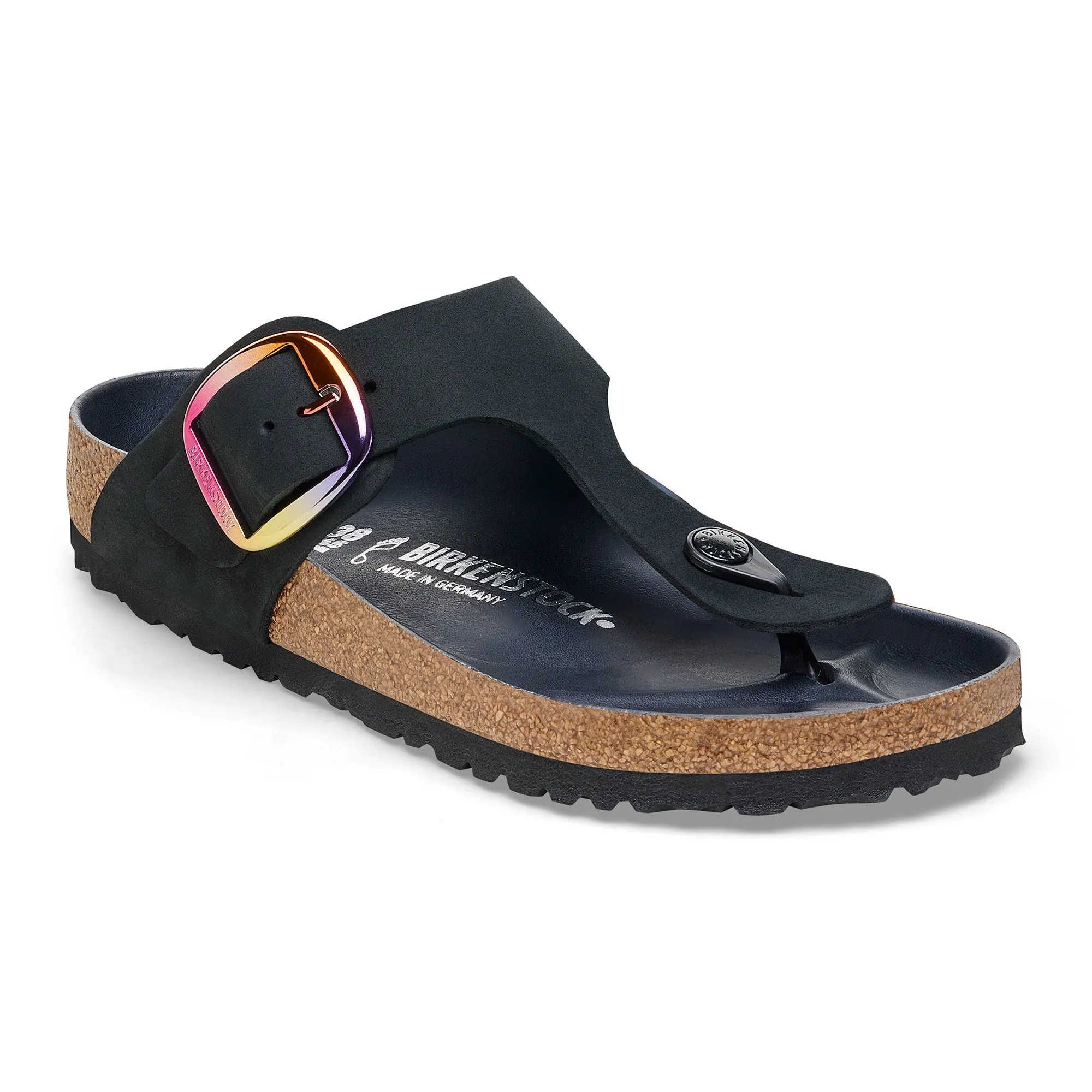 Birkenstock Limited Edition Gizeh Big Buckle iridescent black nubuck