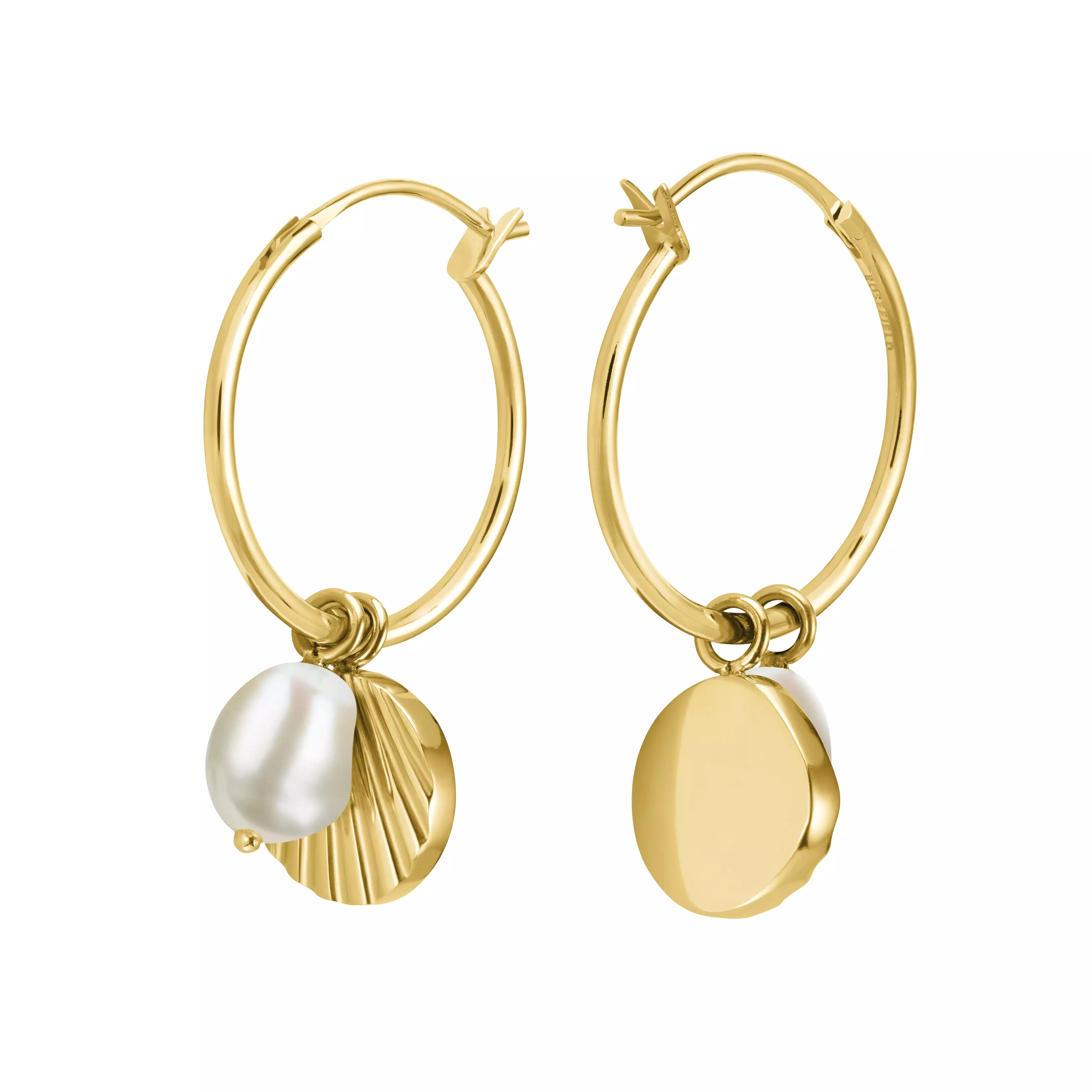 BLAK- Rosefield Shell & Pearl Drop Earring - Gold