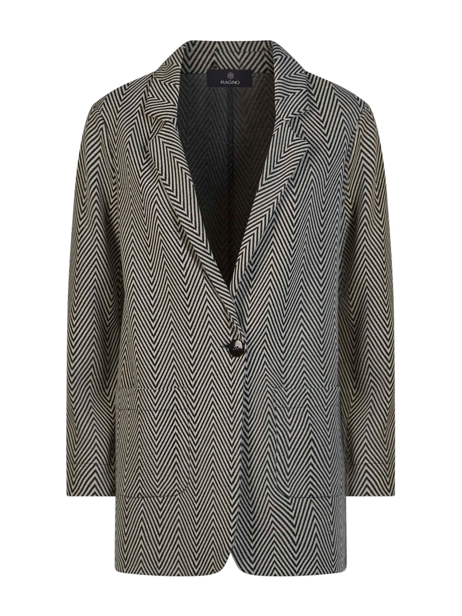 Blazer destrutturato in Eco Jacquard - Fant.Nero