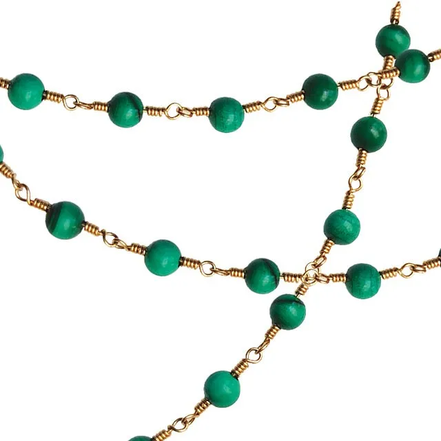 BOHEME DELPH MALACHITE BEAD CHAIN