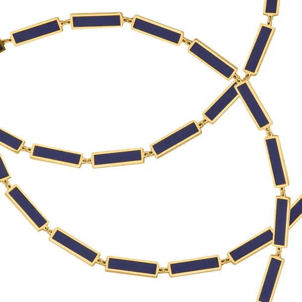 BOHEME LA BELLE LAPIS LAZULI INLAY GOLD CHAIN rts