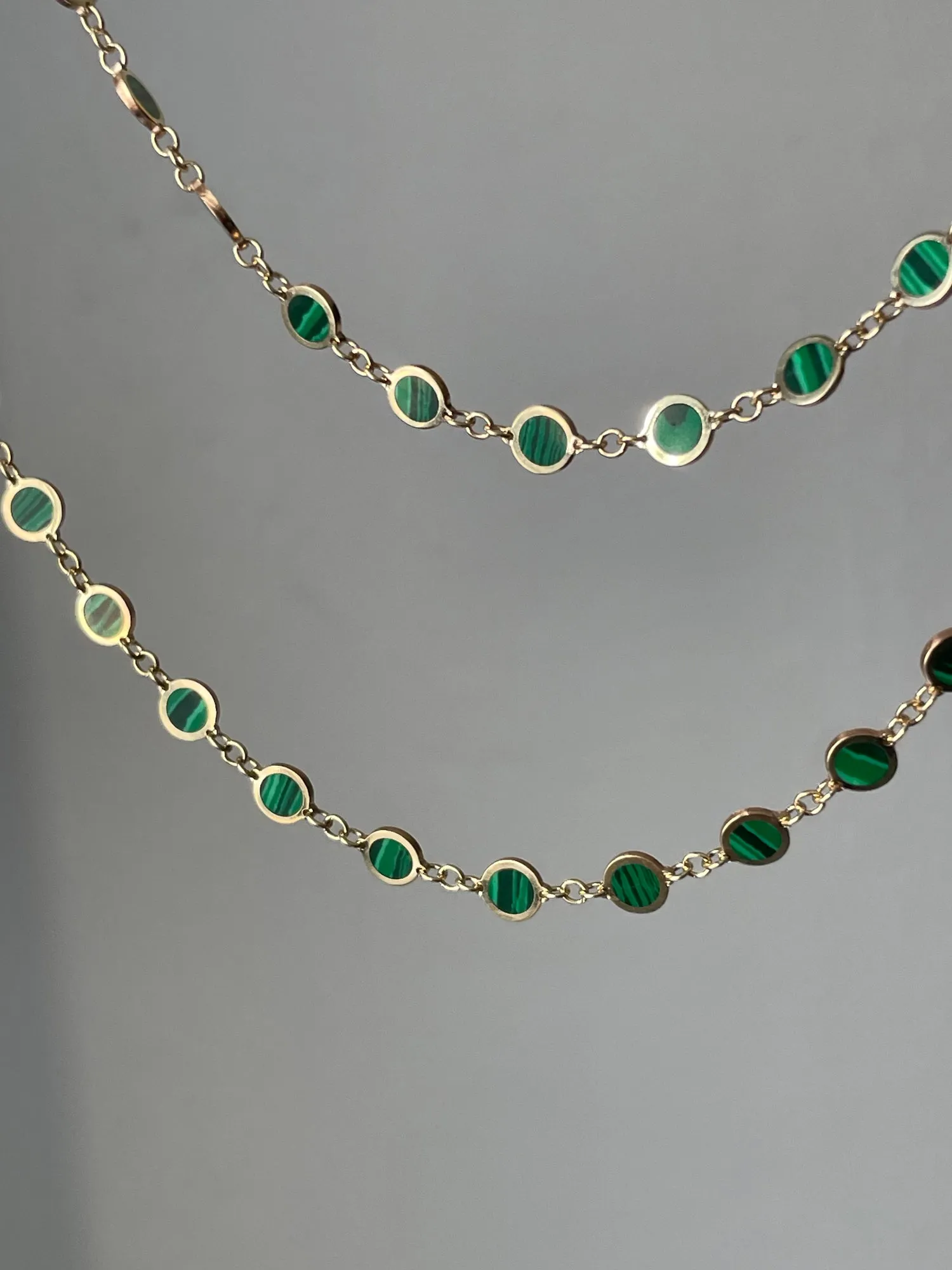 BOHEME MALACHITE INLAY DISCO CHAIN