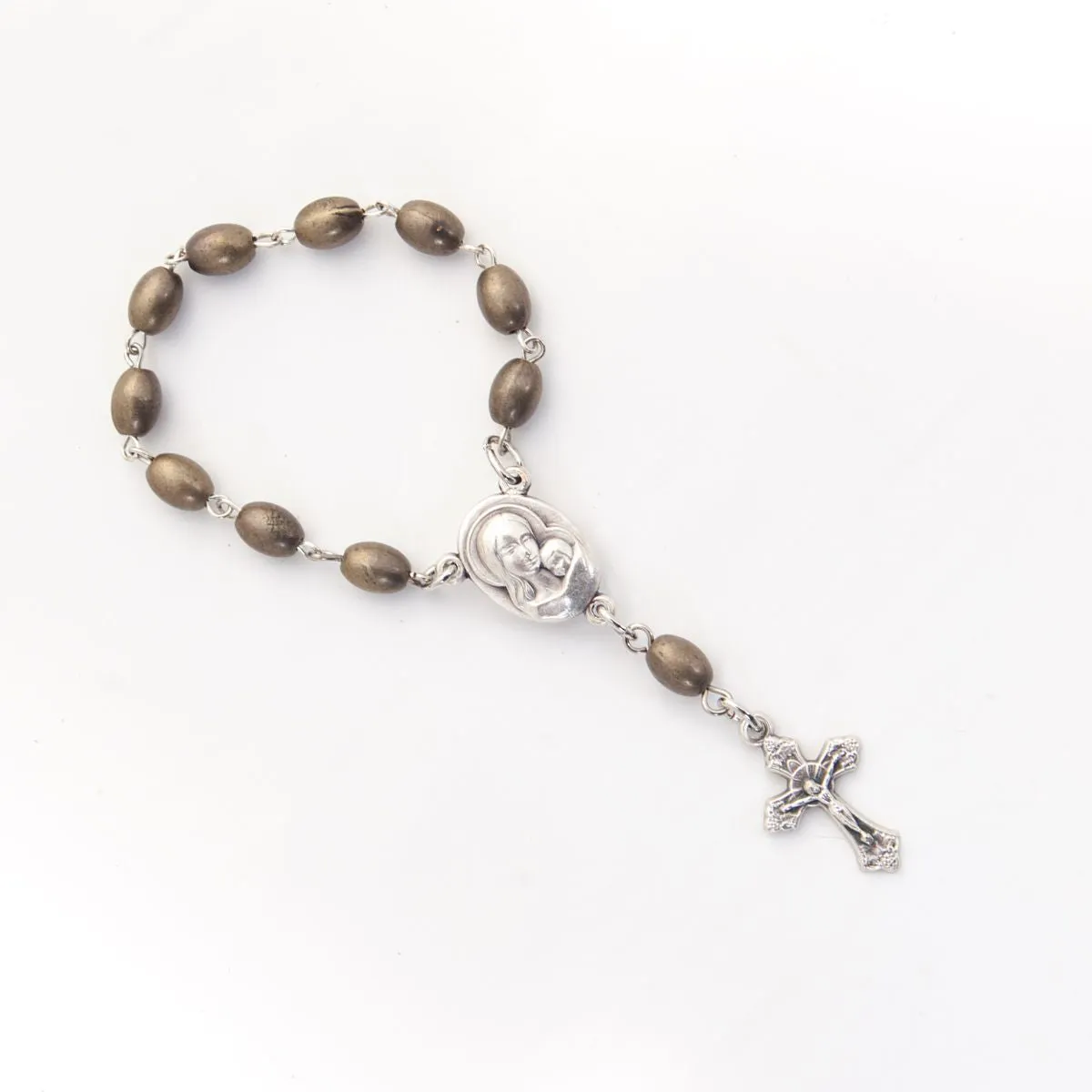 Brass Plated Finger Rosary