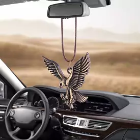 Bronze Eagle Car Pendant Ornaments Hanging Auto Interior Rear View Mirror