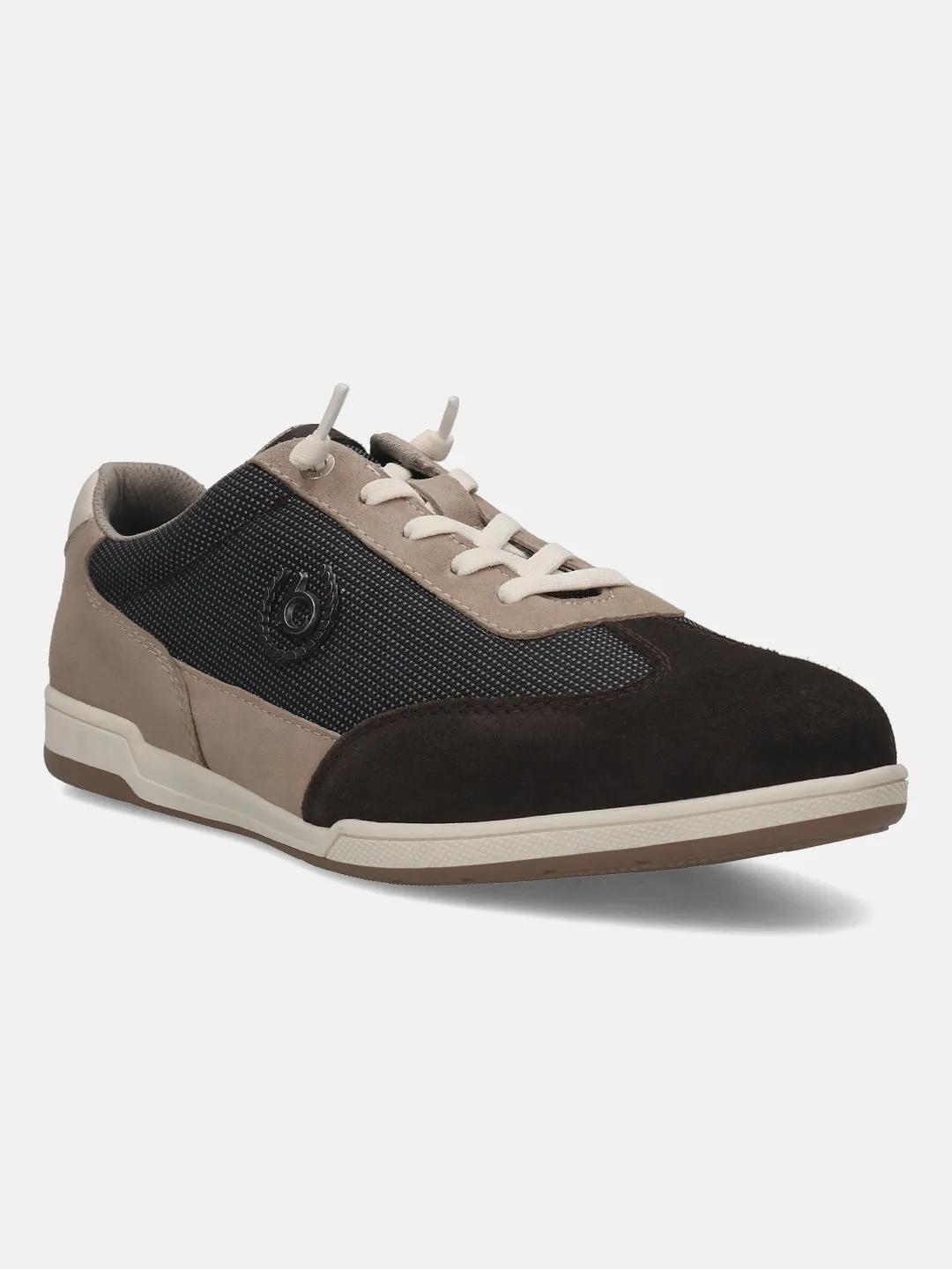 bugatti Brown & Taupe Suede Sneakers