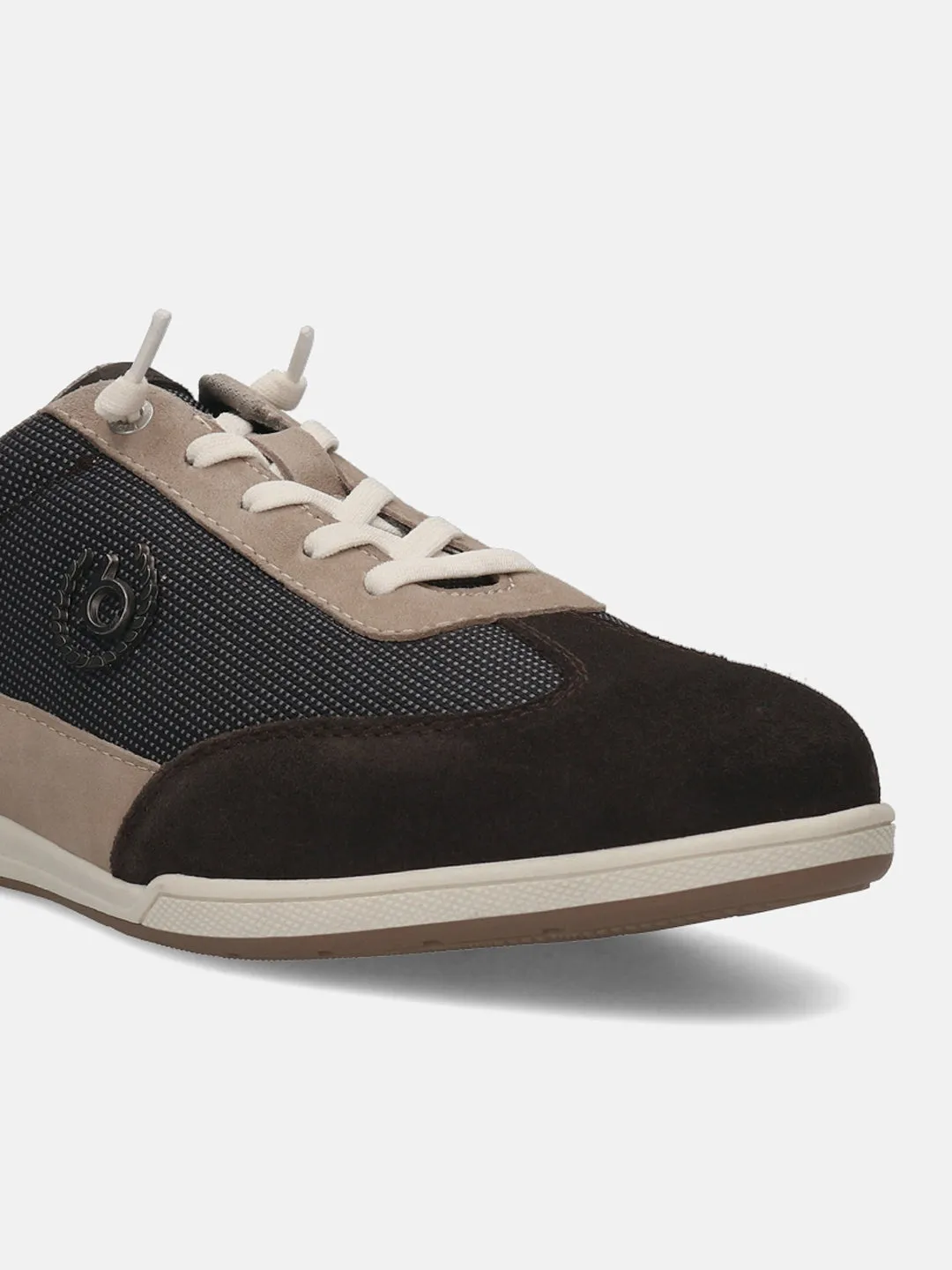 bugatti Brown & Taupe Suede Sneakers