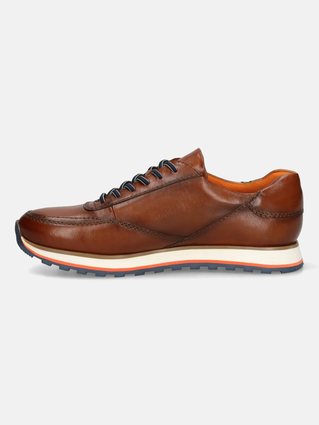 bugatti Cognac Premium Leather Sneakers