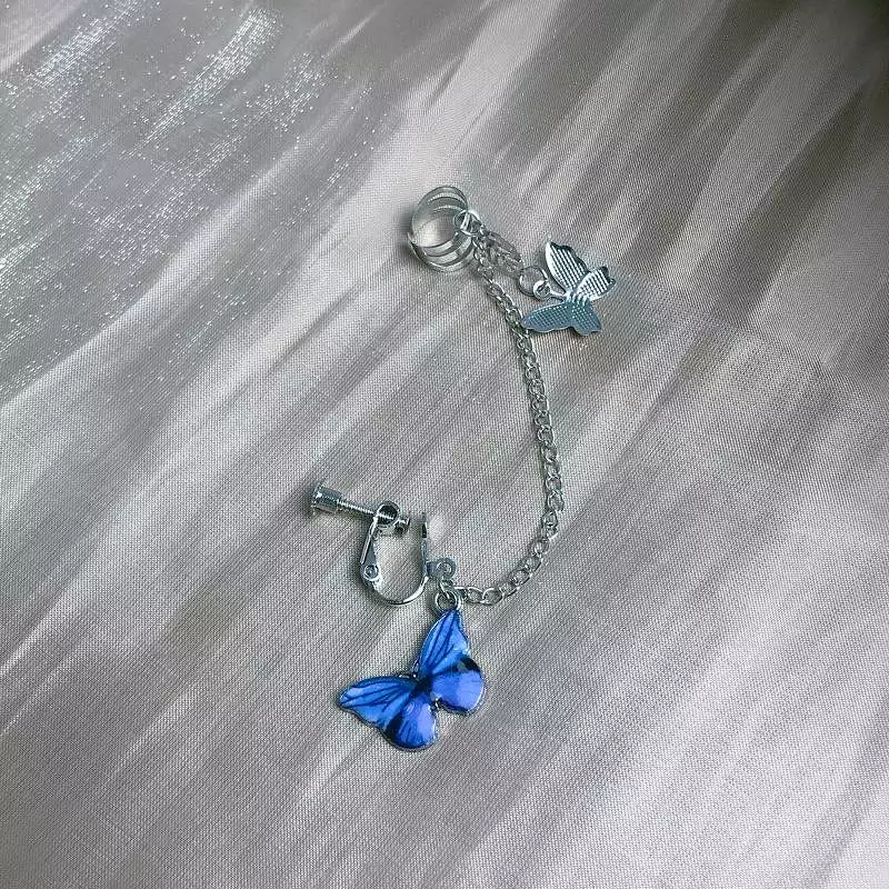 Butterfly Colour Chain Earring