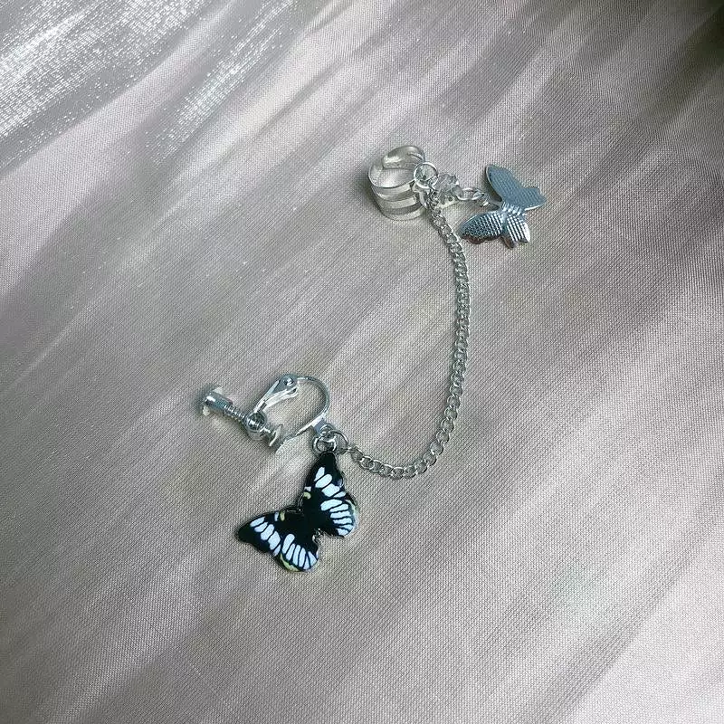 Butterfly Colour Chain Earring