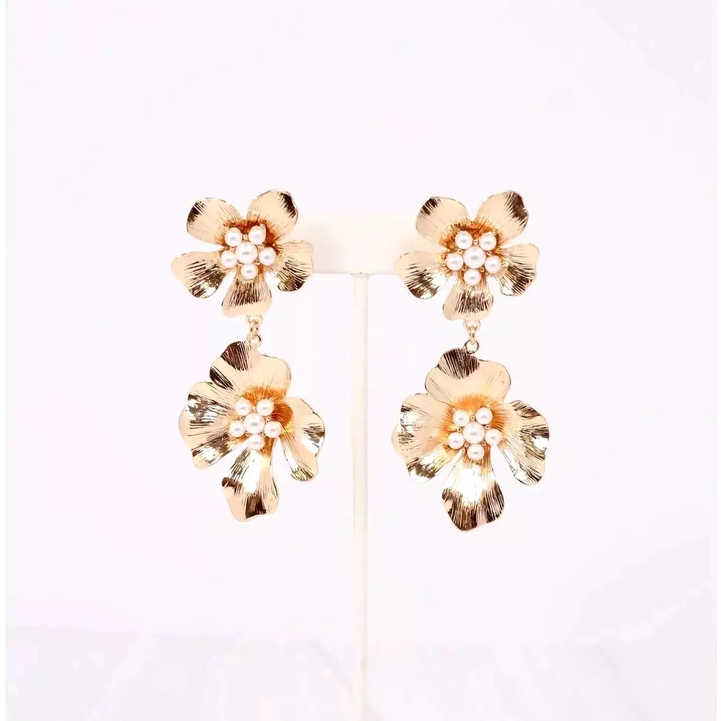 Canary Flower Drop Earring