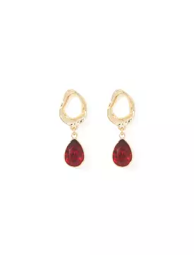 Cari Small Stone Drop Earrings