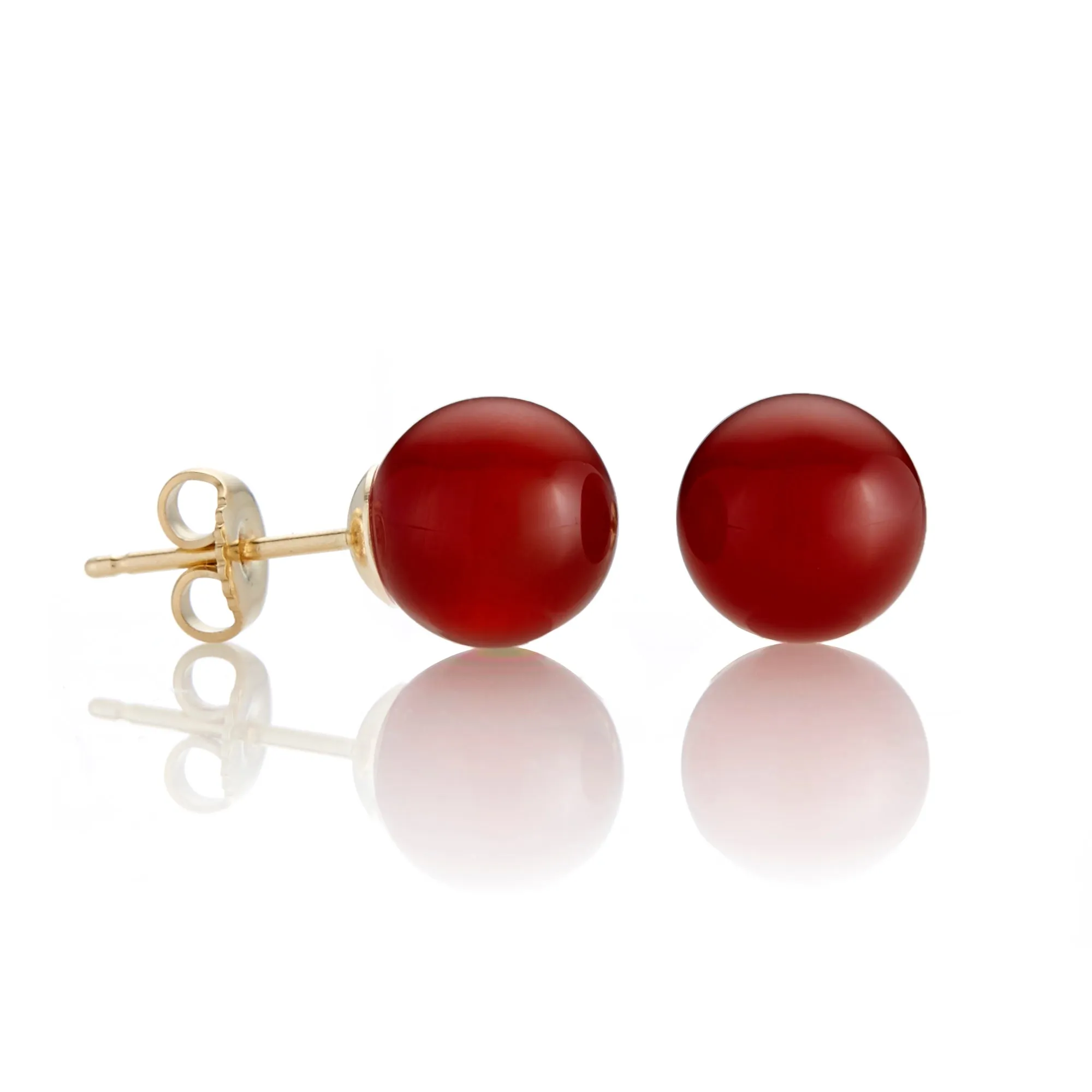 Carnelian Bead Earrings