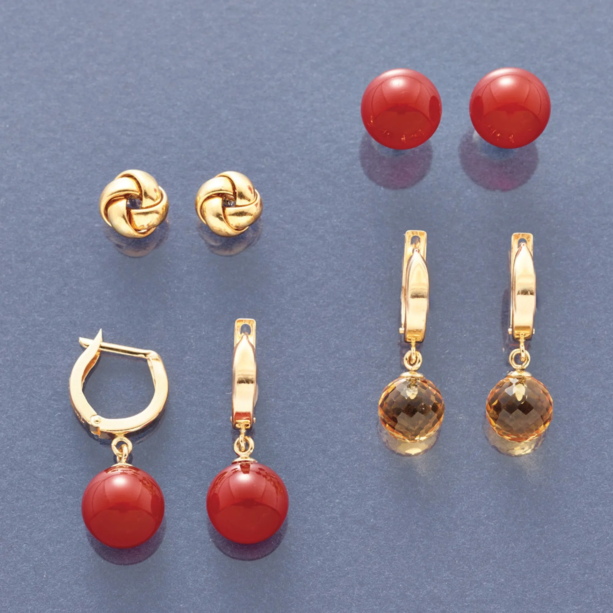 Carnelian Bead Earrings