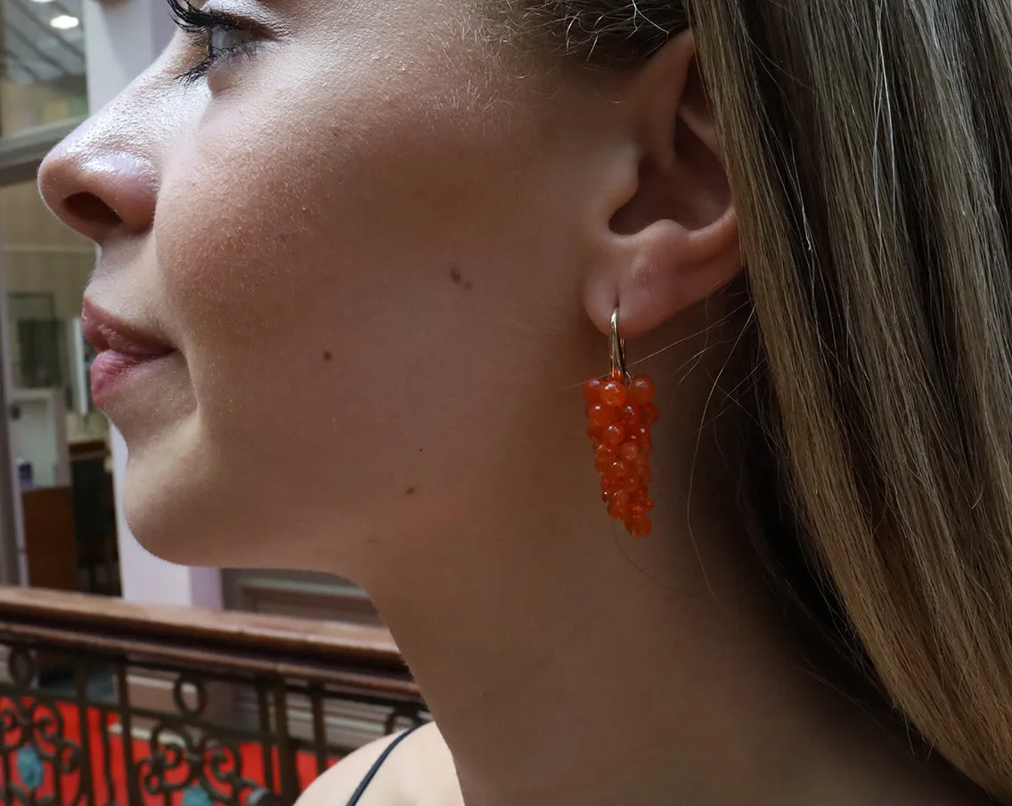 Carnelian Blossom Earrings