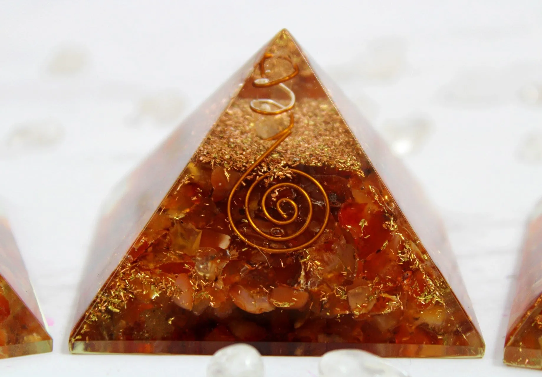 Carnelian Orgonite Pyramid