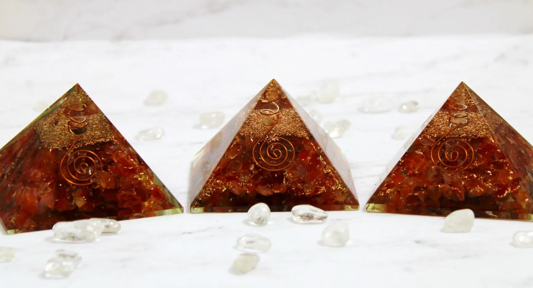 Carnelian Orgonite Pyramid