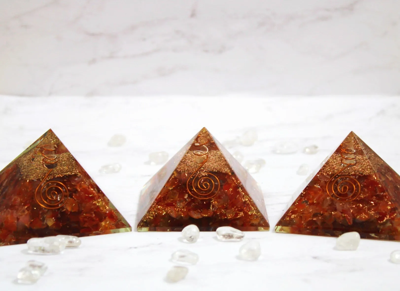 Carnelian Orgonite Pyramid