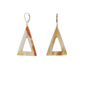 Carnelian Triangle Earrings