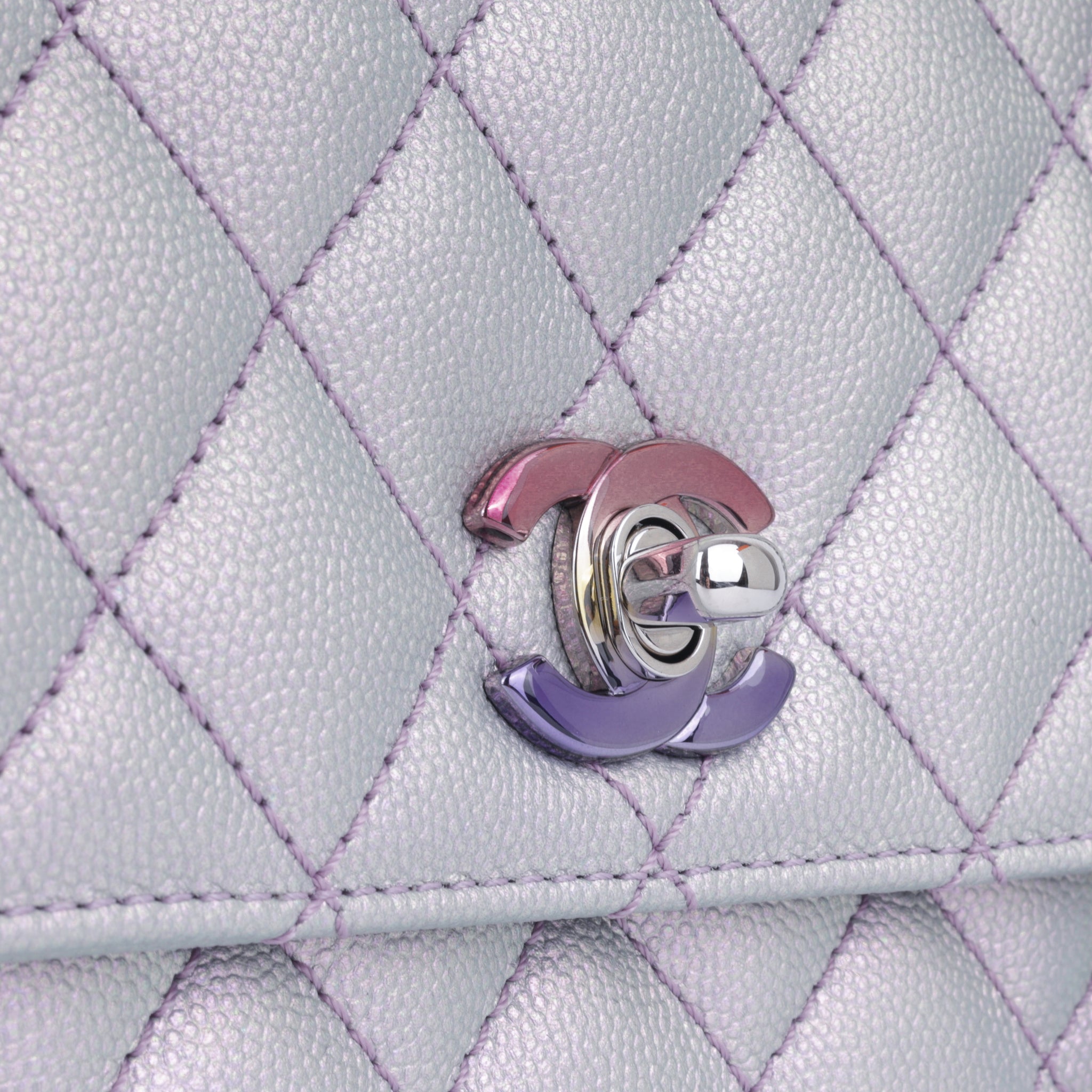 Chanel Small Coco Handle - Purple Iridescent (NWT)