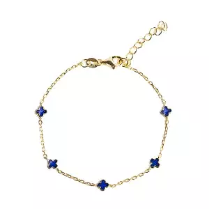 Clover Multi Mini Gold Enamel Bracelet