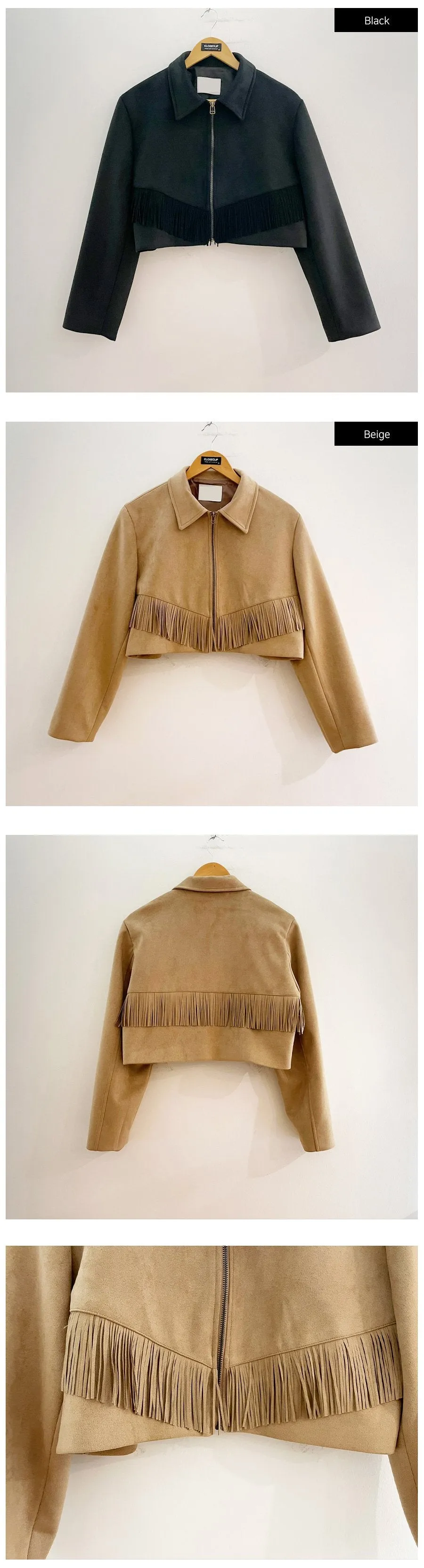 Cropped Blazer with Tassel Detail F14