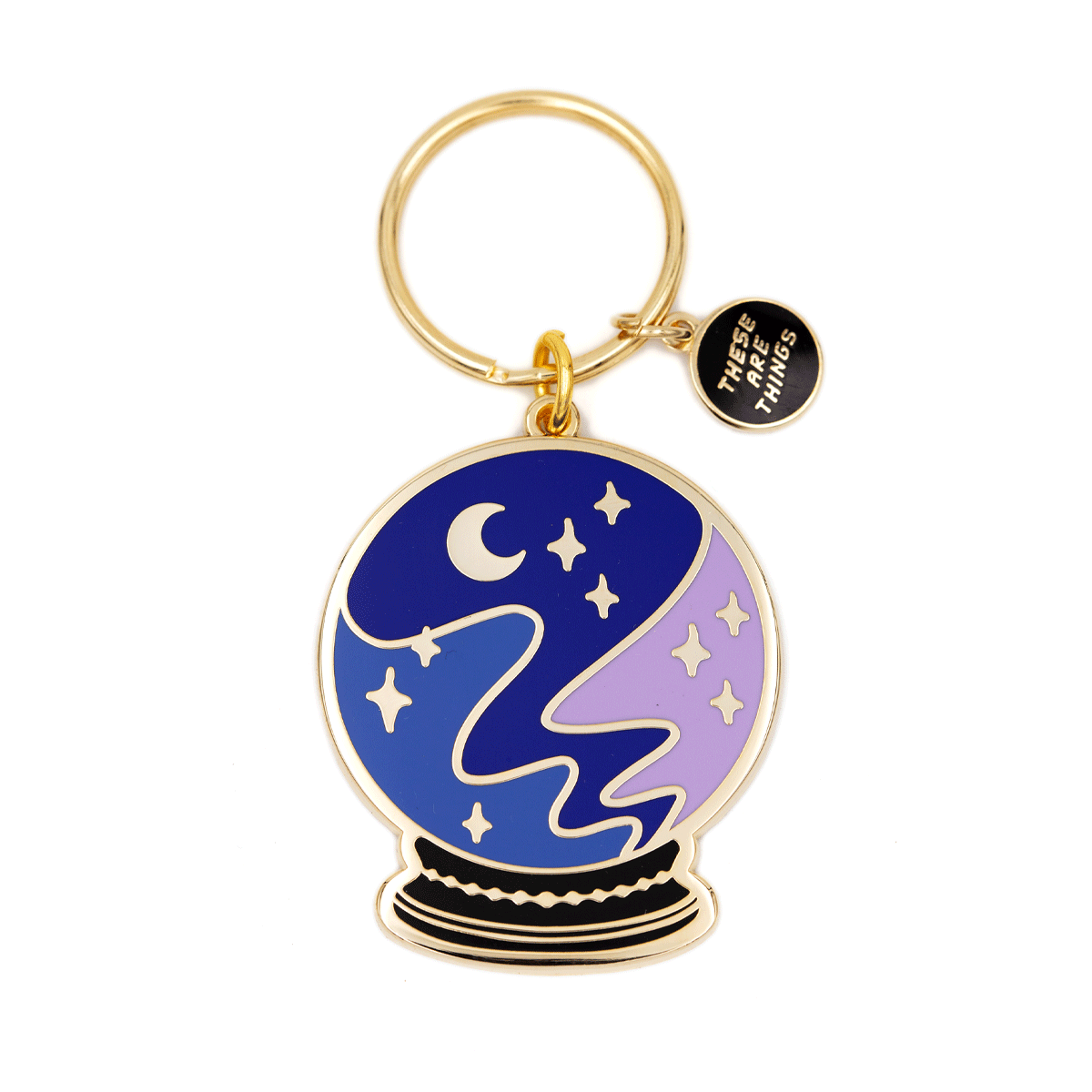 Crystal Ball Enamel Keychain