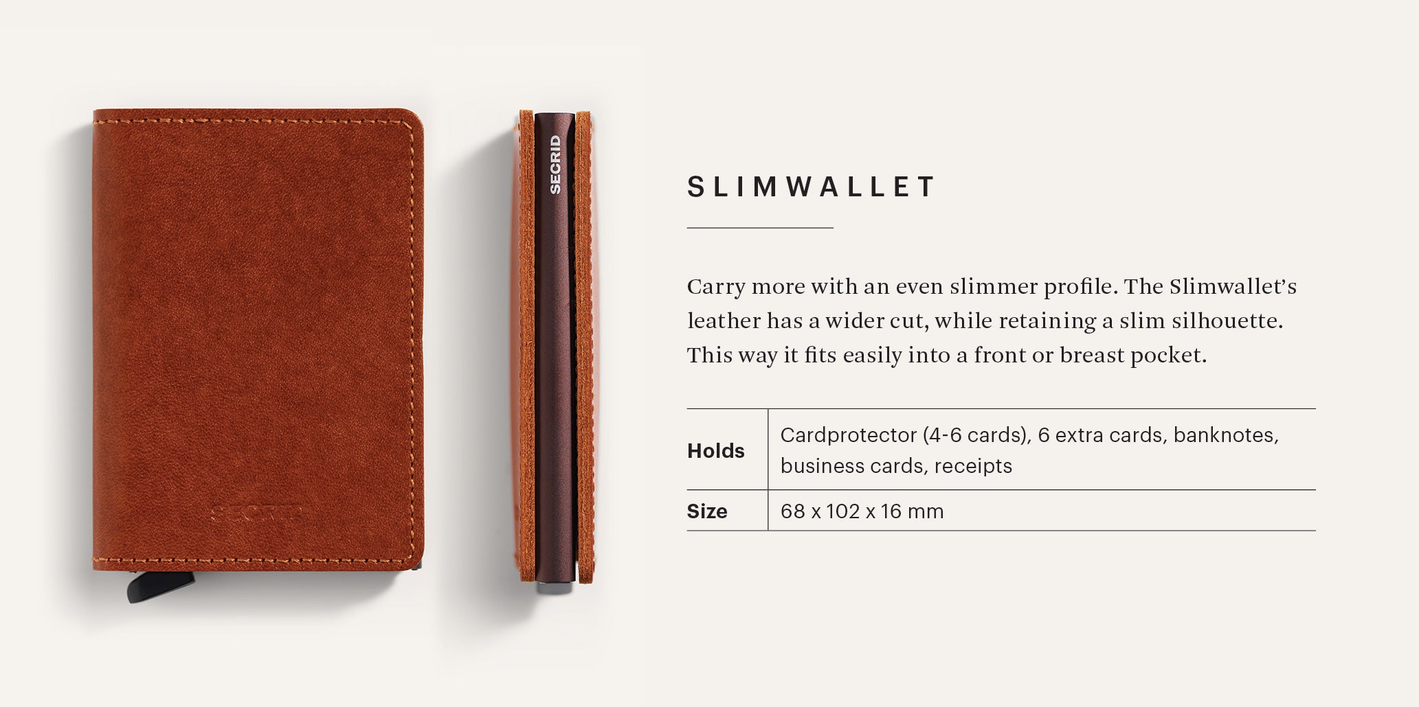 Cubic Leather Slimwallet