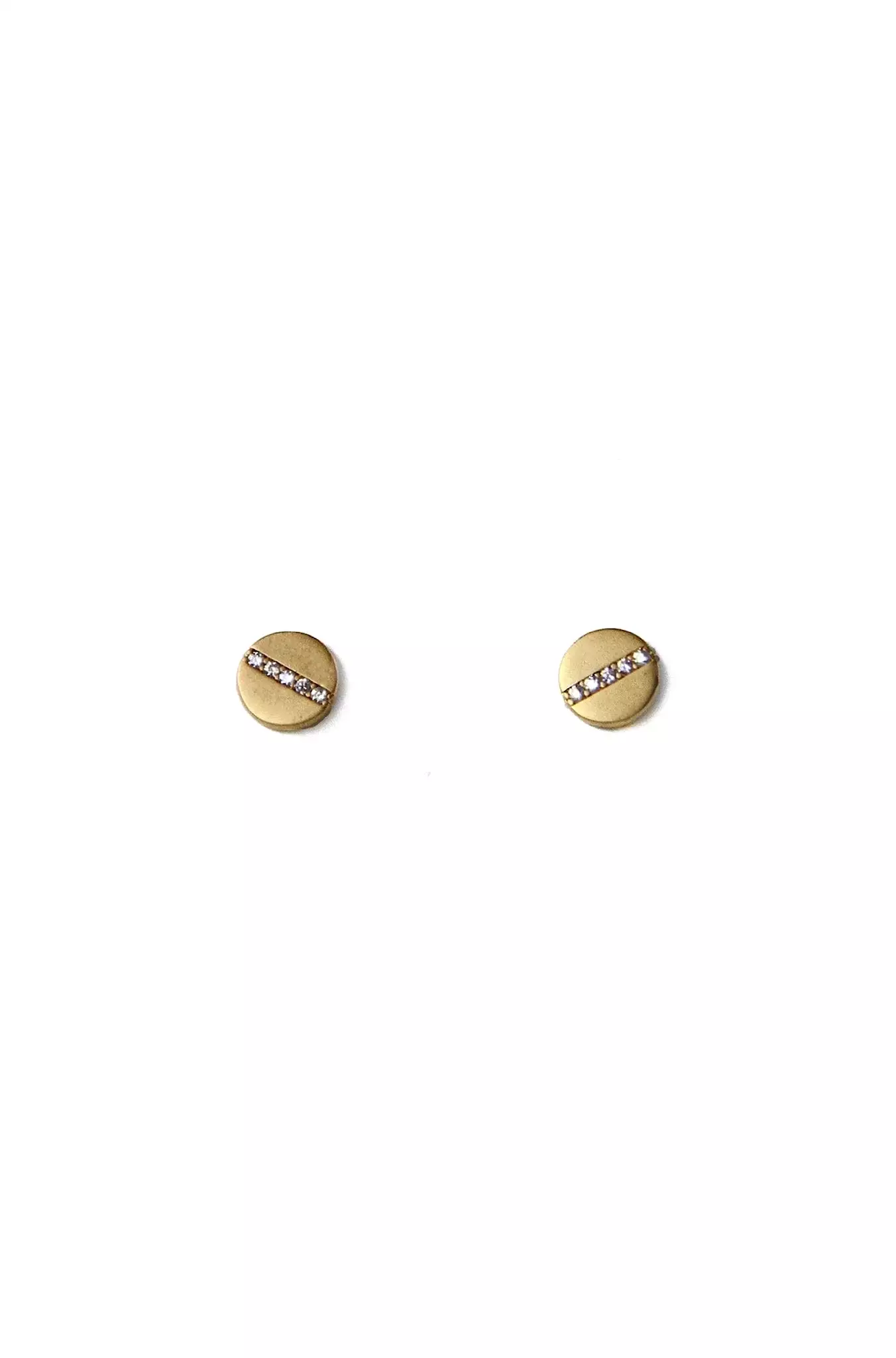 CZ screw post earring